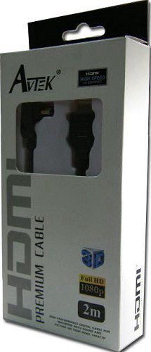 כבל HDMI - HDMI 2Mתקע זווית 1080P