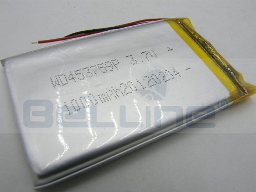 סוללה נטענת 3.7V 1200mA ליתיום פולימר