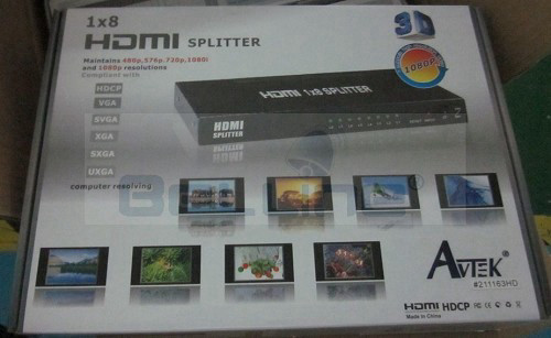 מפצל HDMI אקטיבי כניסה אחת ל-8 יציאות תומך 3D