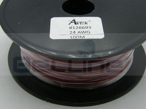 חוט רב גידי מצופה בדיל, צבע אדום 24AWG מחיר לגליל באורך 100מטר