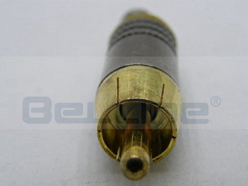תקע RCA מתכת מוזהב 7ממ