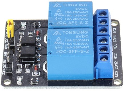 כרטיס ממסרים 2 ערוצים 5V מתאים לארדואינו