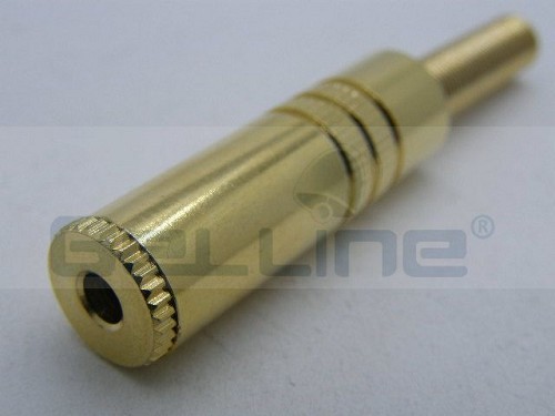 שקע 3.5MM מונו על-חוט מתכת מוזהב
