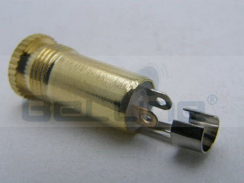 שקע 3.5MM מונו על-חוט מתכת מוזהב