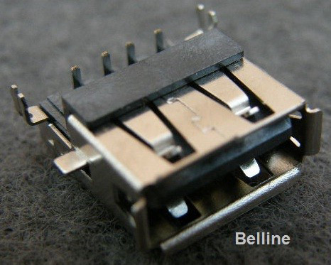 שקע USB מסוג A למעגל מודפס