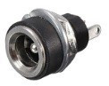 שקע DC שאסי פלסטיק לפנל 2.1mm
