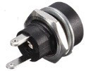 שקע DC שאסי פלסטיק לפנל 2.1mm