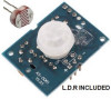 מודול גלאי תנועה PIR SENSOR עם כיוון השהיה ונגד עוצמת תאורה