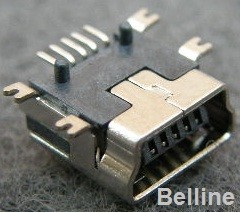 שקע USB מיני טרפז למעגל מודפס SMD