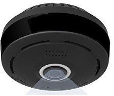 מצלמת IP פנורמית מיני אלחוטית 1.3Mp להתקנה בתקרה צבע שחור