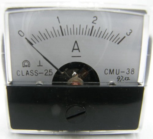 מודד פאנל אנלוגי עד 3A DC