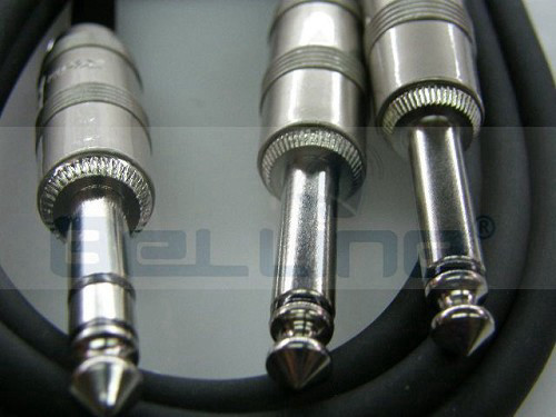 כבל מקצועי PL55 סטריאו ל 2XPL55 מונו 2 מטר KIRLIN