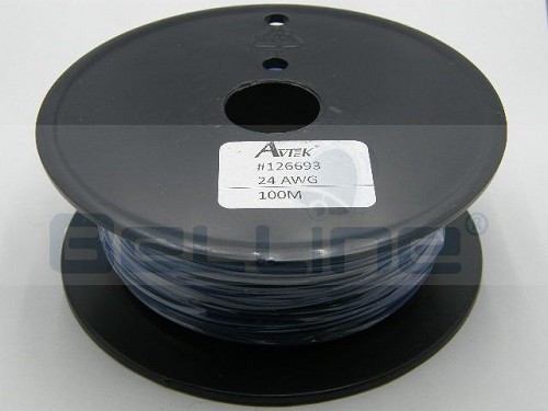 חוט רב גידי מצופה בדיל, צבע כחול 24AWG מחיר לגליל 100מטר