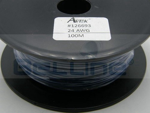 חוט רב גידי מצופה בדיל, צבע כחול 24AWG מחיר לגליל 100מטר