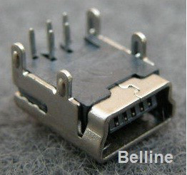שקע USB מיני טרפז למעגל מודפס