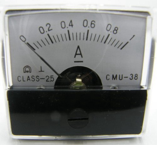 מודד פאנל אנלוגי עד 1A DC