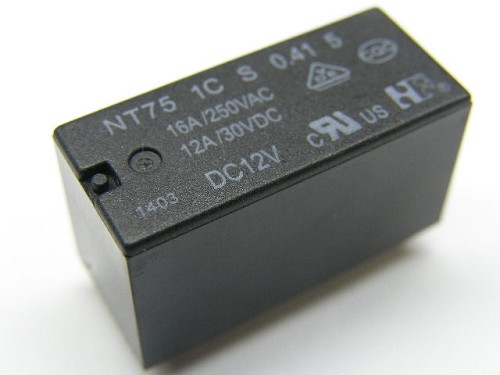 ממסר 12V DC מיתוג 16A 1XC.O