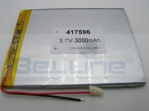 סוללה נטענת 3.7V 3000mA ליתיום פולימר