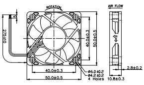 מאוורר JAMICON 12V 50X50X10mm