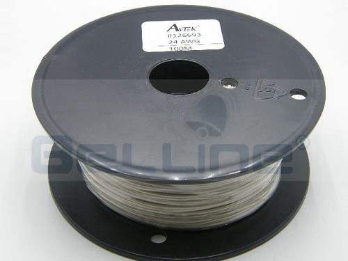 חוט רב גידי מצופה בדיל, צבע לבן 24AWG מחיר למטר
