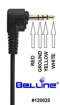 כבל למצלמות 3RCA-3.5MM- 4P