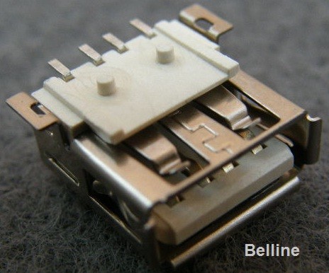 שקע USB מסוג A למעגל מודפס SMD