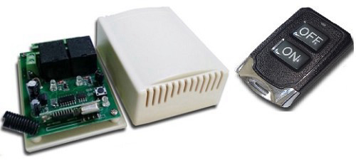 סט מקלט 2 ערוצים RF 12V 433Mhz