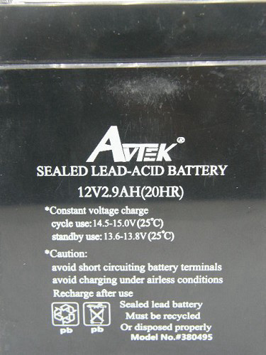 סוללה נטענת  LEAD ACID 12V 2.7AH