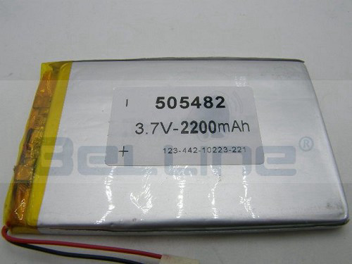 סוללה נטענת 3.7V 2200mA ליתיום פולימר