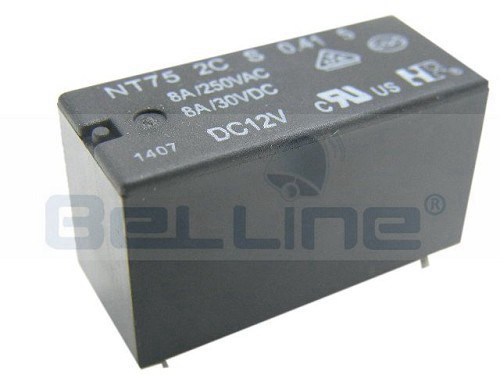 ממסר 12V DC מיתוג 8A 2XC.O
