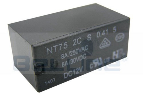 ממסר 12V DC מיתוג 8A 2XC.O