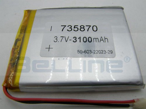 סוללה נטענת 3.7V 3100mA ליתיום פולימר