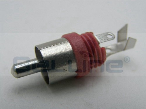 תקע RCA פלסטי אדום