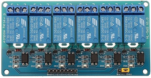 כרטיס ממסרים 6 ערוצים 5V מתאים לארדואינו