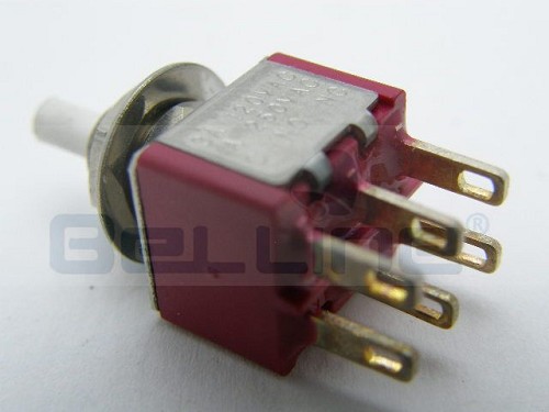 מפסק לחיצה רגעי 6P N.O / N.C + קליק