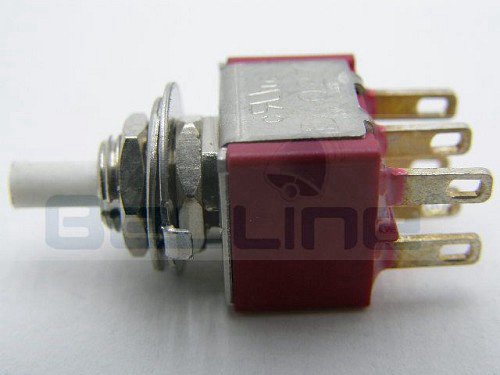 מפסק לחיצה רגעי 6P N.O / N.C + קליק