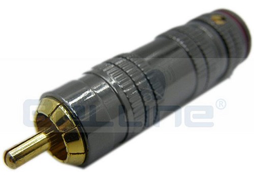 תקע RCA מתכת מקצועי עם נעילה