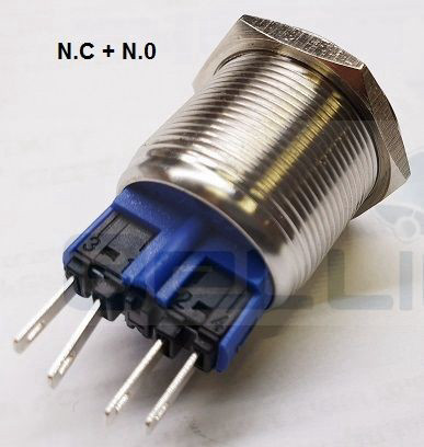מפסק לחיצה רגעי מתכת N.O / N.C
