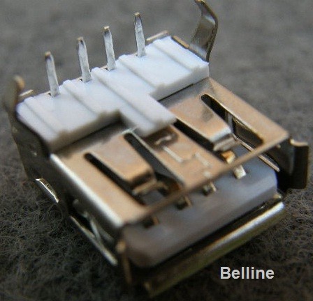 שקע USB מסוג A למעגל מודפס