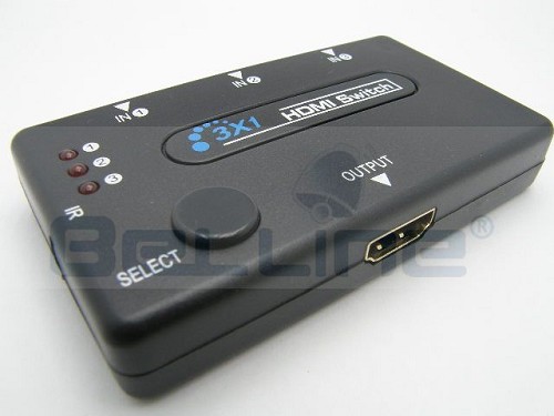 בורר HDMI יציאה אחת 3 כניסות ושלט רחוק