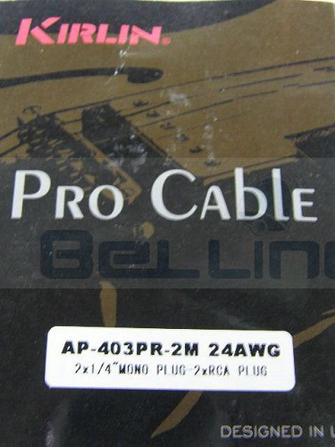כבל מקצועי 2PL55 מונו ל 2RCA אורך 2 מטר KIRLIN