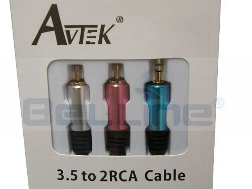 כבל AVTEK 2RCA - 3.5MM אורך 2 מטר