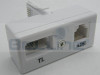 מפצל ADSL שקע בזק BT431A ושקע אמריקאי RJ11 לתקע בזק