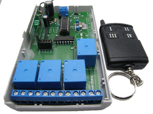מקלט משדר 4 ערוצים מתח הפעלה 12V