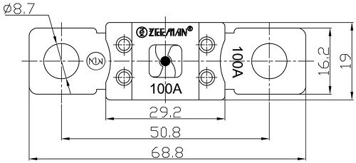 פיוז SLOW BLOW 32V 100A