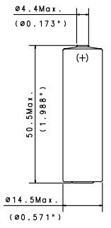 סוללה ליתיום AA 3.6V