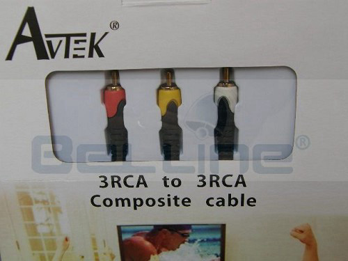 כבל 3RCA - 3RCA AVTEK אורך 10מ'