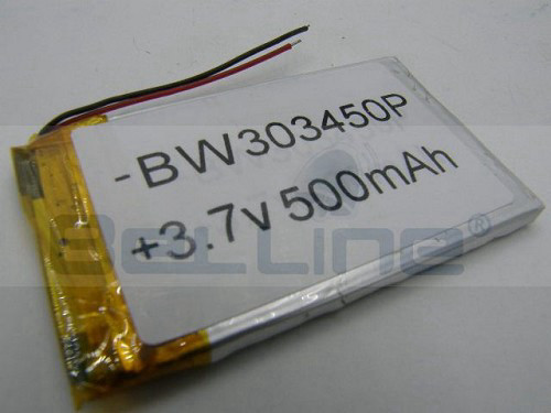 סוללה נטענת 3.7V 500mA ליתיום פולימר