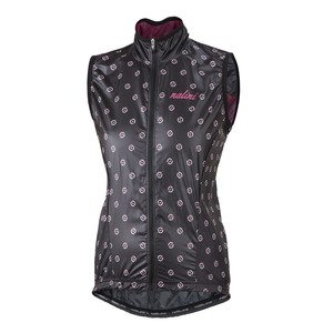 ווסט רכיבה רוח נשים ACQUARIA VEST1 שחור-ורוד דקיק ומנדף