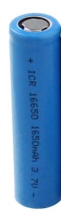 סוללה נטענת דגם 16650 3.7V מתח 1650mAh 